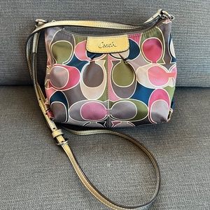Coach signature cross body bag